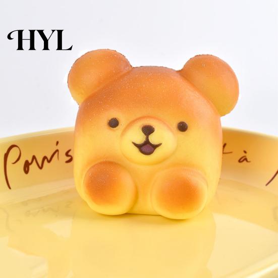 Fake Food Stress Reliever Simulated Toy Slow Rebound Bread Design Relief Rising Squeeze Realistic Texture Color Soft Silicone Decompression