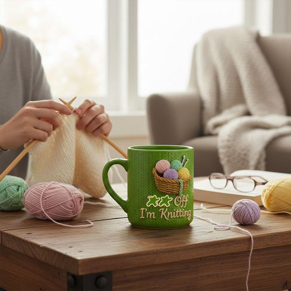 Keramik Sarkastische Keramiktasse 11oz Fassungsvermögen Teetasse Langlebige Stricktasse Bürodekoration