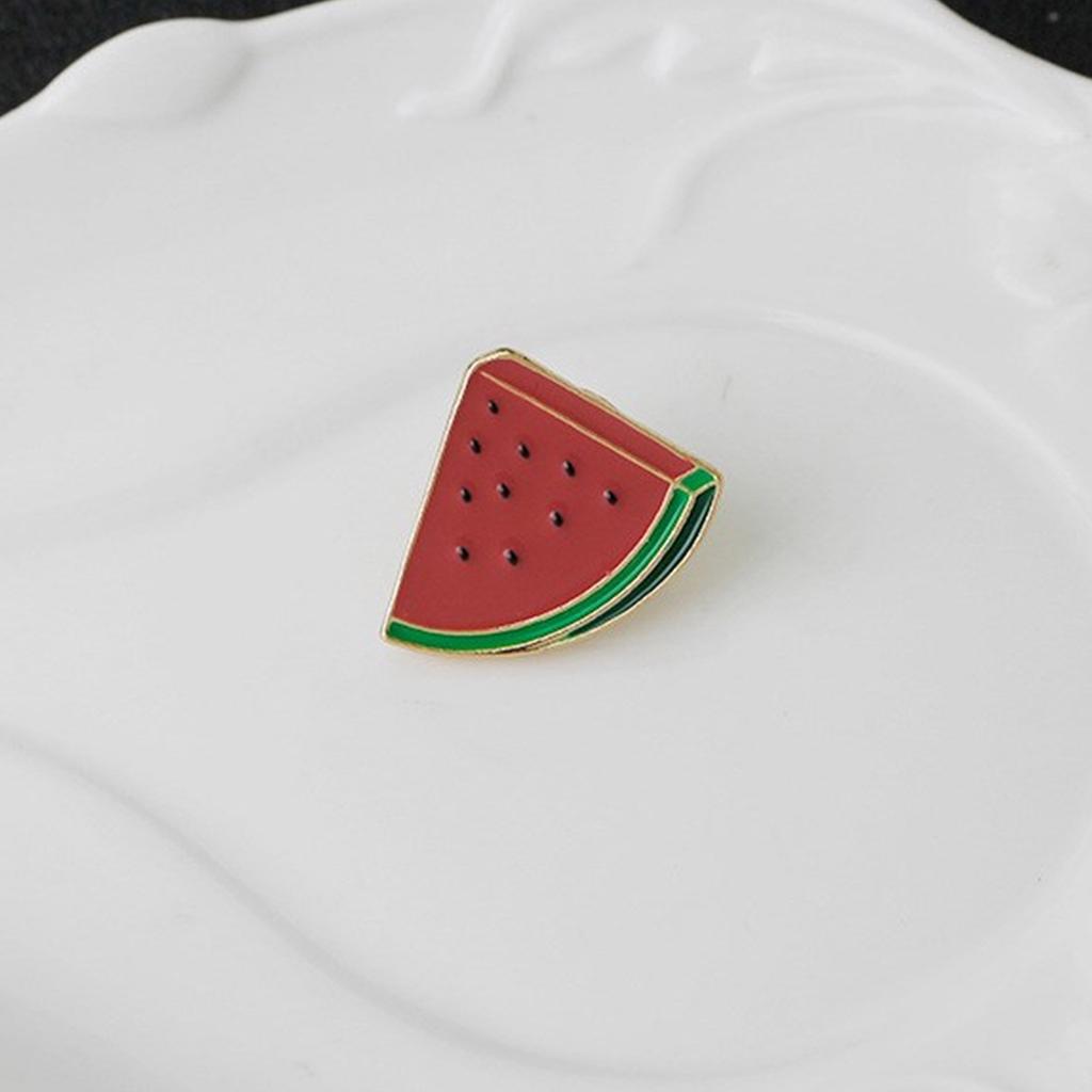 Fruit Watermelon Brooch Pin Cartoon Enamel Lapel Pin Clothing Jewelry Watermelon Fruit Pin Suitable for Daily Party Wear