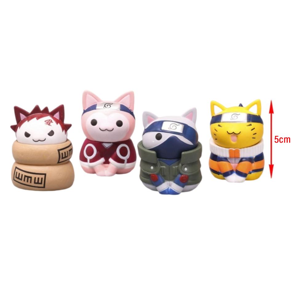 5cm Anime Naruto Figure Toys Cute mini Kakashi Uchiha Itachi Gaara Q Version Action Dolls Pvc Model Edition Birthday Gifts