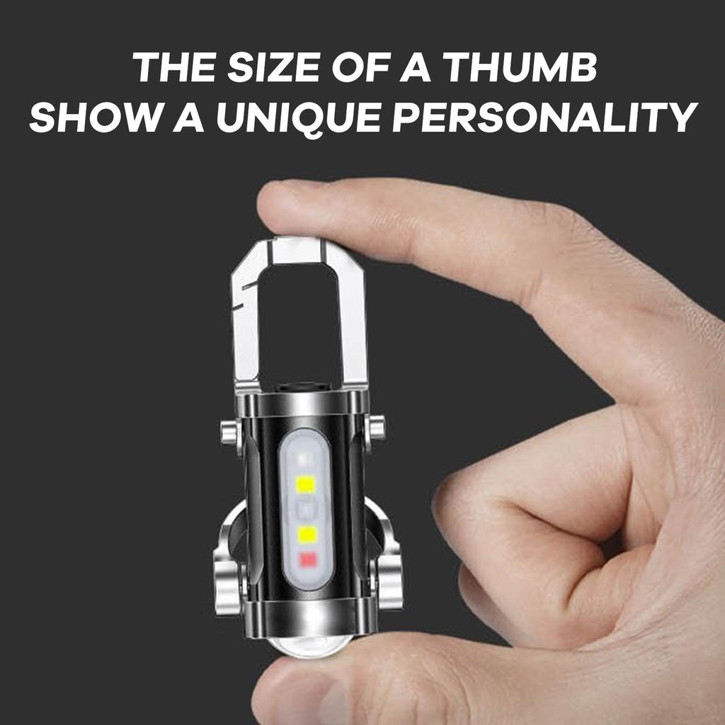 Mini Flashlight Keychain Portable Waterproof for Outdoor Camping Hiking Emergency Use Durable Plastic High-Brightness LED