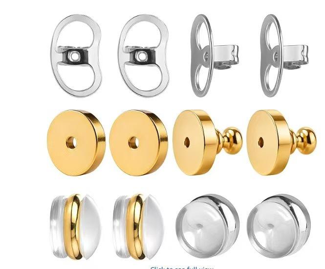 Anti-Droop Pig Nose Earring Lifters - Ear Support Backs for DIY Earring Stability.