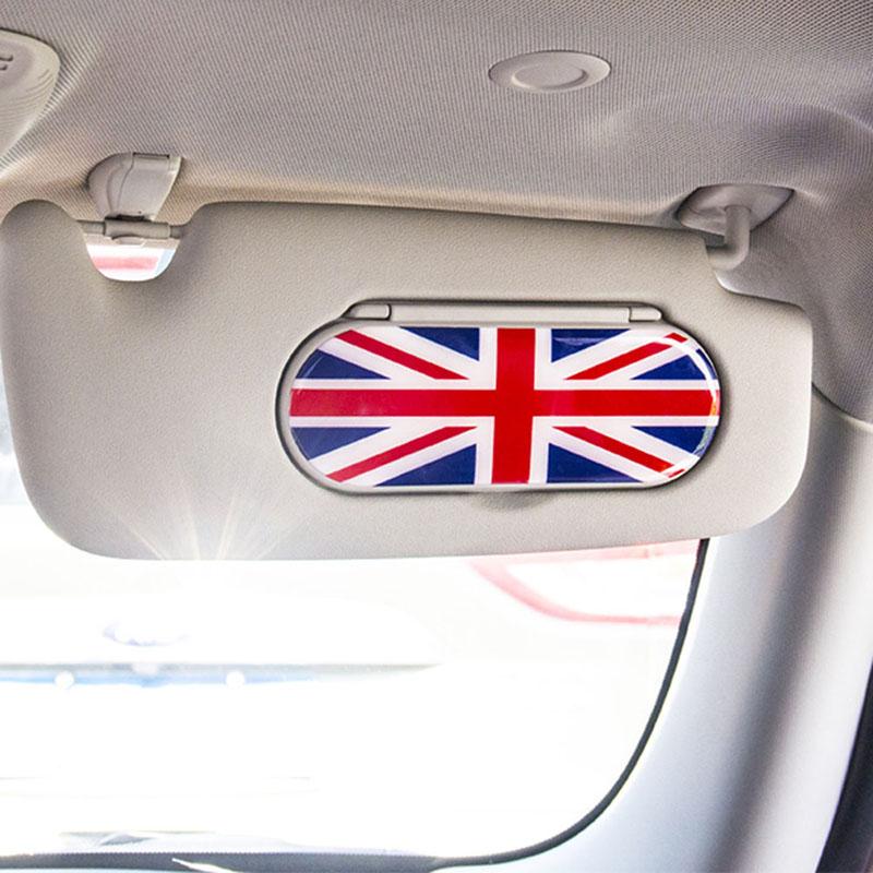 Car Epoxy Stickers Sun Visor Makeup Mirror Back Decals Decoration For Mini Cooper F55 F56 Interior Decorative