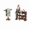 MOC Set de Briques de Construction Château Panneau d'Affichage Tente Catapultes Médiévales Fontaine puits Tas de Fourrage Jouet en Brique Assemblé