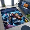 3D T-tom and Jerry Cat Mouse Cartoon Art Carpet Rug for Bedroom Living Room Sofa Home Doormat Decor,Large Kid Non-slip Floor Mat