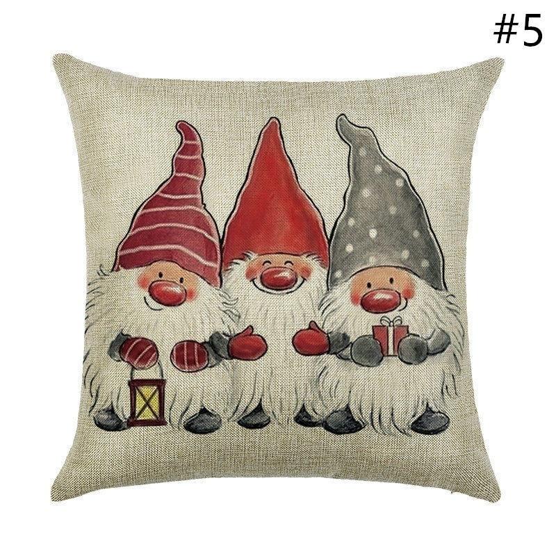 Модная рождественская наволочка, рождественское дерево, Санта, лось, хлопок, лен, диван, наволочка, домашний декор 5