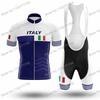 Set Maglia Ciclismo Classica Squadra Italia Uomo Donna Bandiera Italia Abbigliamento Ciclismo Bianco Verde Nero Maglia Bici da Strada Completo MTB Ropa