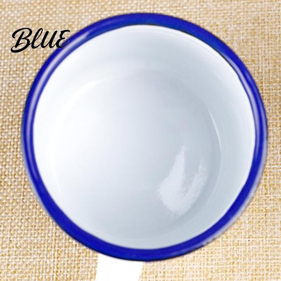 1960s Style Mug 120/240/350/500ML Vintage Enamel with Handle Heat-resistant Large Capacity Multi-purpose Tea