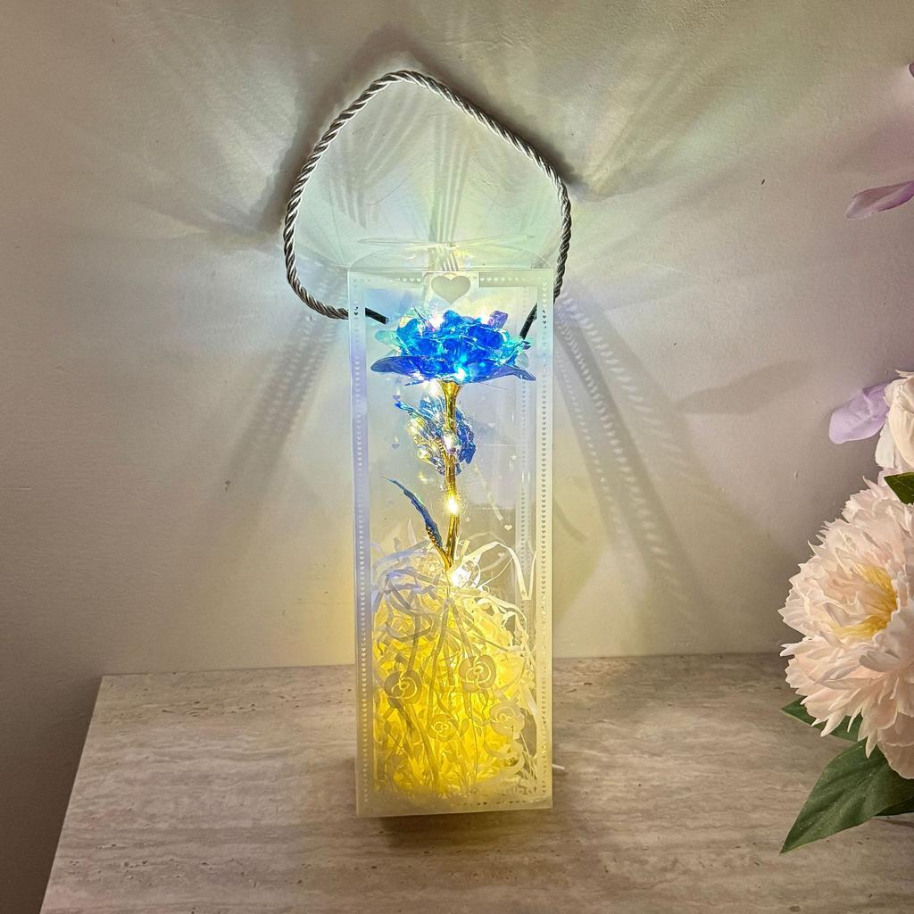 New Colorful Simulated Rose with Packaging Box LED Enchanted Galaxy Rose Ornament Mother's Day Valentine's Day Wedding Gifts