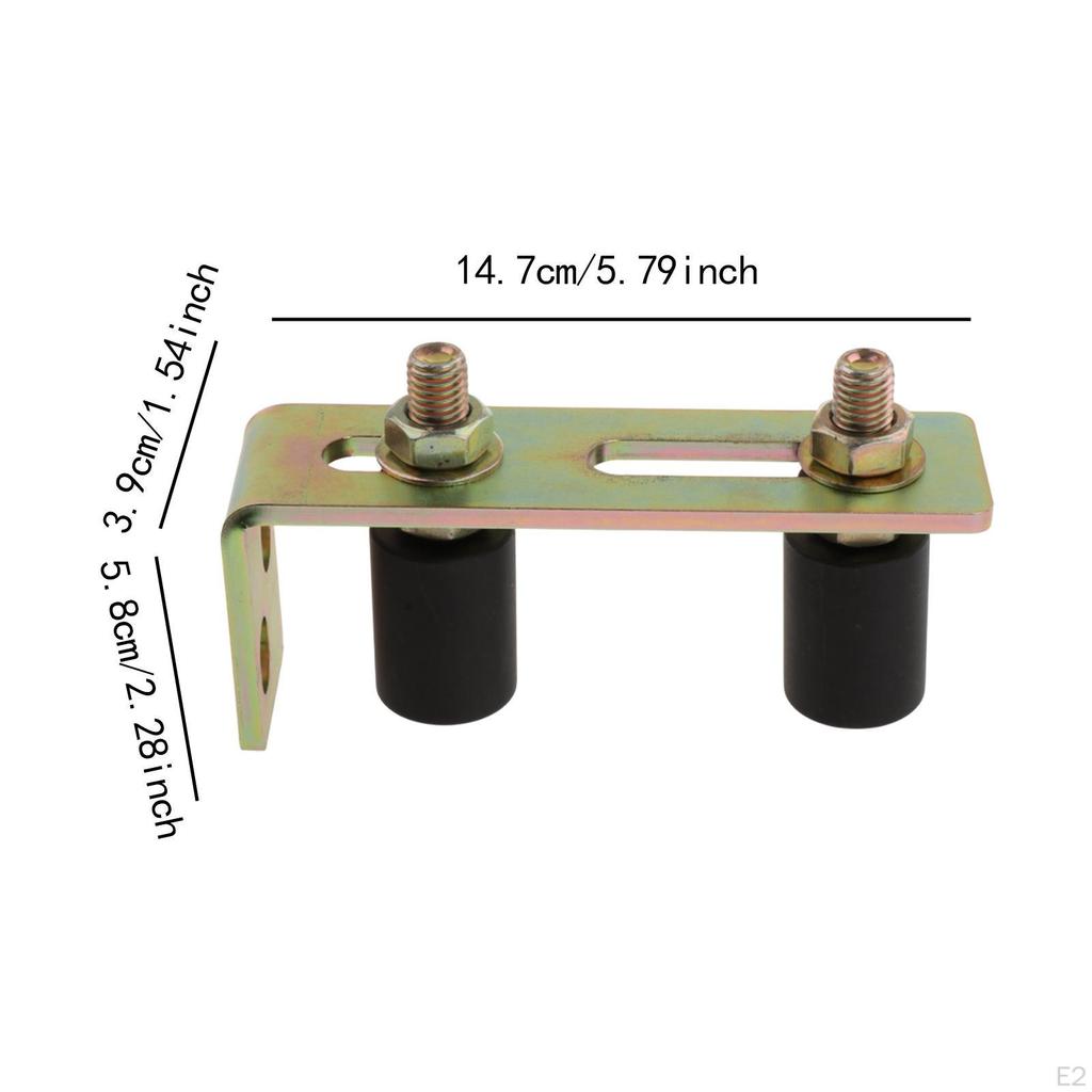 Slide Gate Guide Roller Nylon Bracket Size 2.4inch × 5.7inch Sliding Hardware