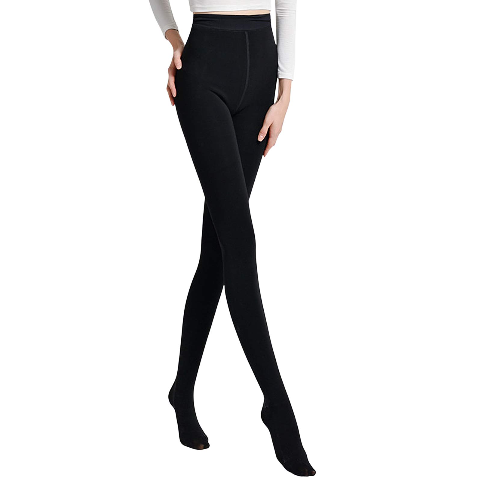 

Plain Fleece Extra Slimming Leg Cold Compression Tights Plain Black [AMOVO] Tights, Lined, Thick, Warm, Stretchy, Tights, Protection, Elastic,