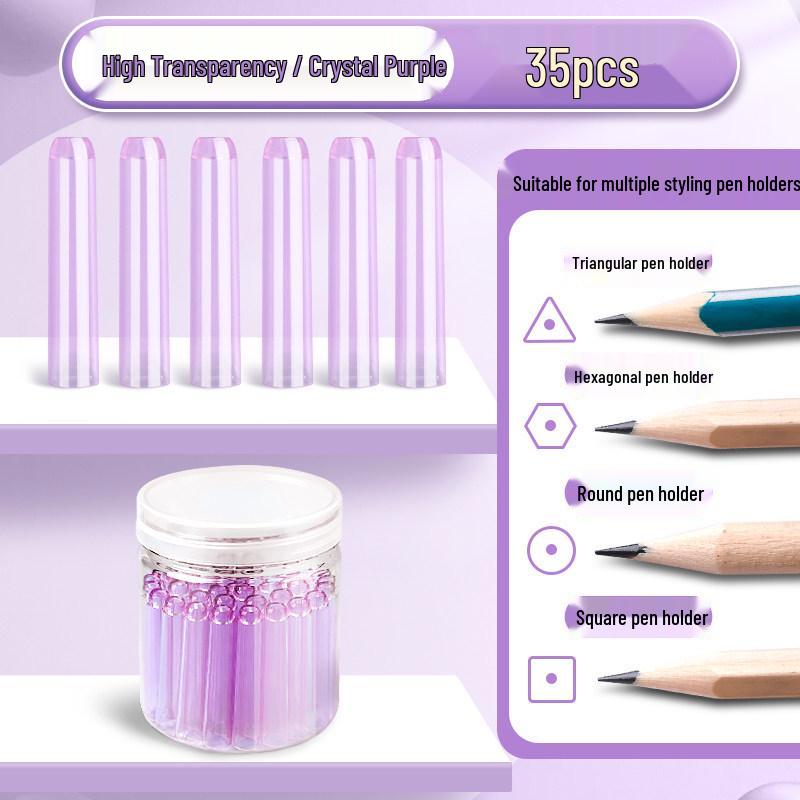 Transparent Pencil Cap for Kids - Grip Aid & Protective Cover