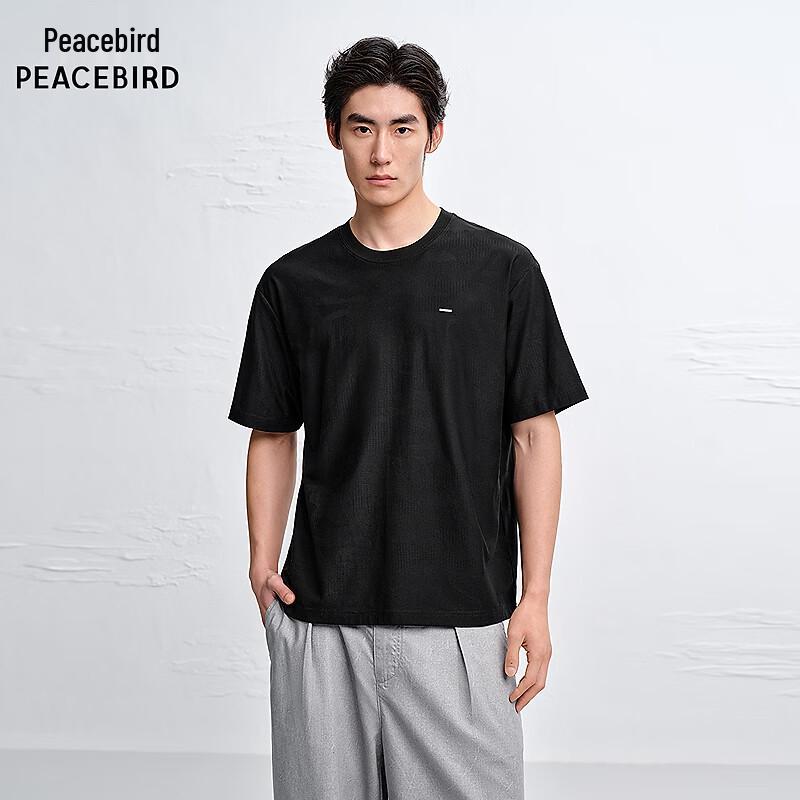 PEACEBIRD Men s Jacquard Round Neck Short Sleeve T-shirt 2XL