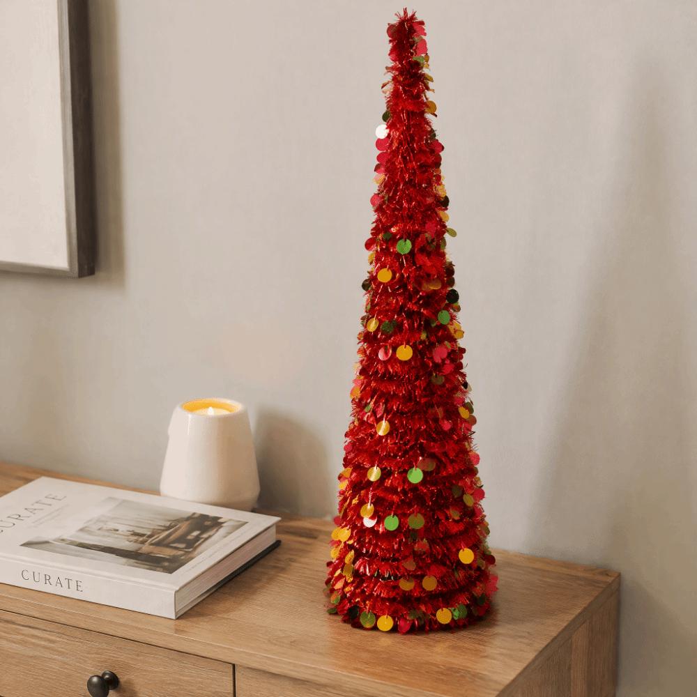 Foldable Pencil Christmas Tree Colorful Christmas Decor Retractable Christmas Tree Christmas
