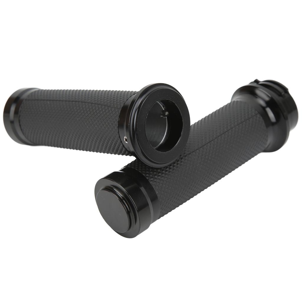 1 Pair 25mm Motocycle Handlebar Grips Black Comfortable Grasp Anodized Universal Rust Proof for Motorbike Bicycles
