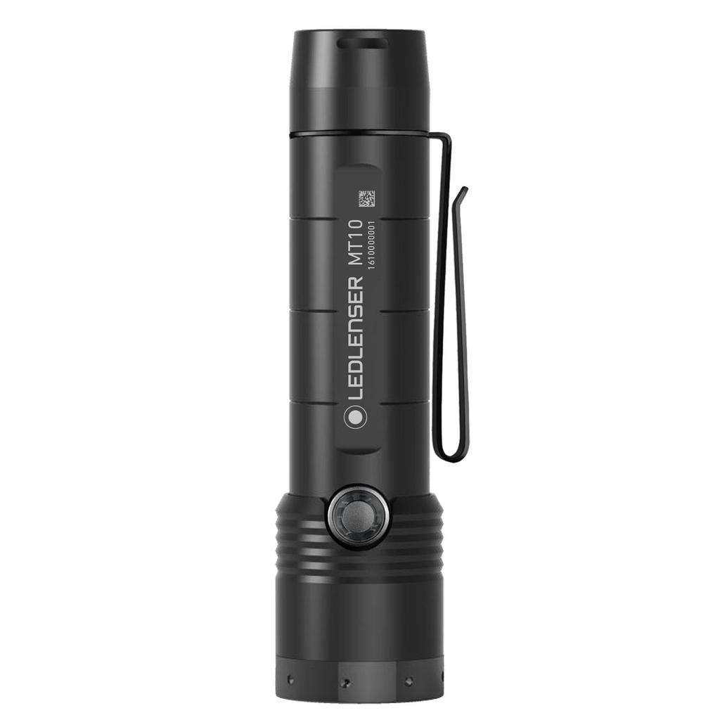 Ledlenser MT10 Black Edition Handheld-Taschenlampe, Max. 1000 Lumen, Max. Leuchtweite 180 Meter, Max. 144 Stunden Leuchtdauer, 503235