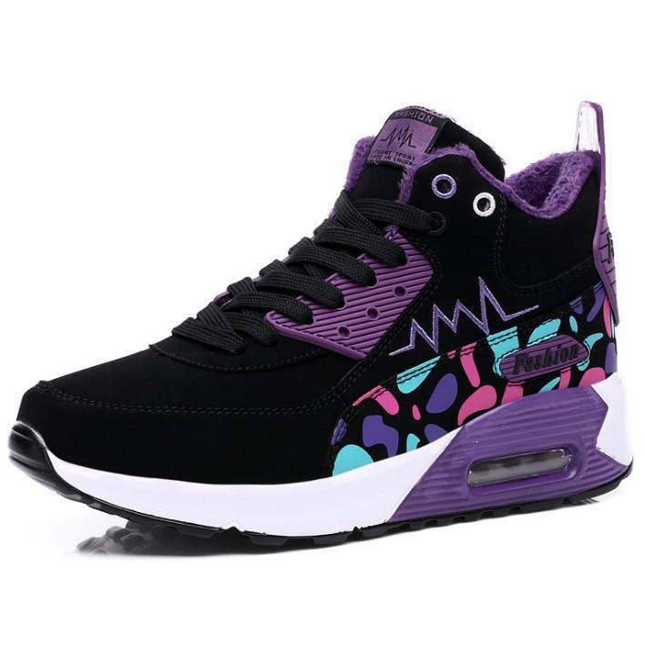 Winter velvet women's shoes fashion student versatile lace-up sports shoes warm non-slip casual shoes