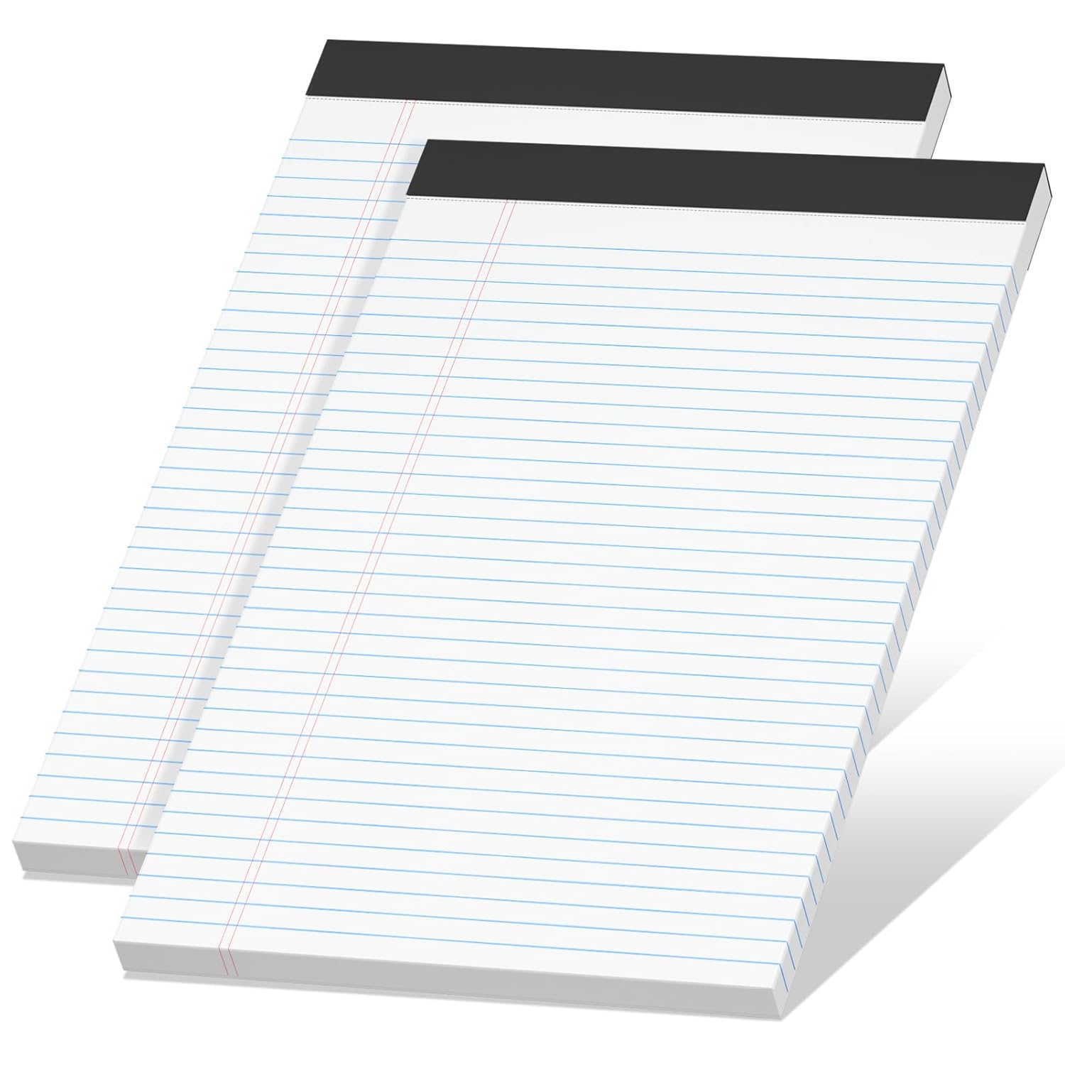 Bloc-notes 8,5 x 11 pouces paquet de 2 blocs-notes blancs 8,5 x 11 pouces pour le travail blocs de papier ligné imprimé des deux côtés blanc
