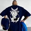 Heavy Cotton Dragon Ball Z Sun Wukong Anime Direct Spray Printing Versatile Loose Plus Size Tshirt Short Sleeve Mens Trendy