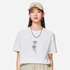 Li-Ning Comfort Soft Circle Neck Print Back Loose Casual Short Sleeve T-Shirt Unisex Tops White AHST733-1