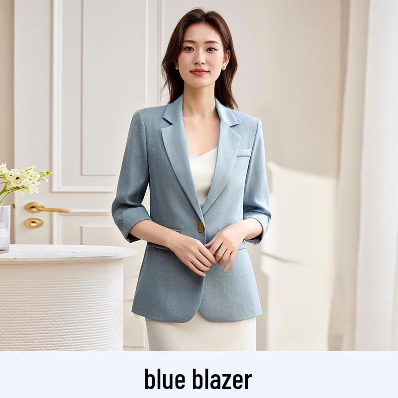 Spring 2025 Women's High-End Formal Suit Jacket - Casual Fashion for Mom