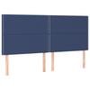 Bed Frame without Mattress Blue 200 x 200 cm Fabric