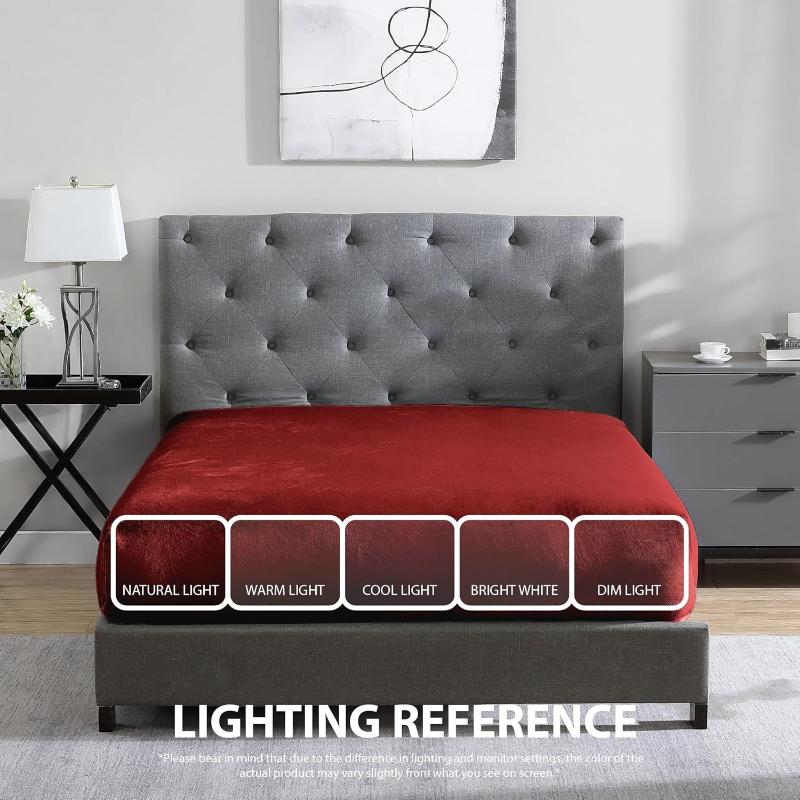 Kryształowy Aksamit Pogrubiony Pikowany Pokrowiec na Materac Ciepły Miękki Pluszowy Queen King Pikowane Prześcieradło z Gumką