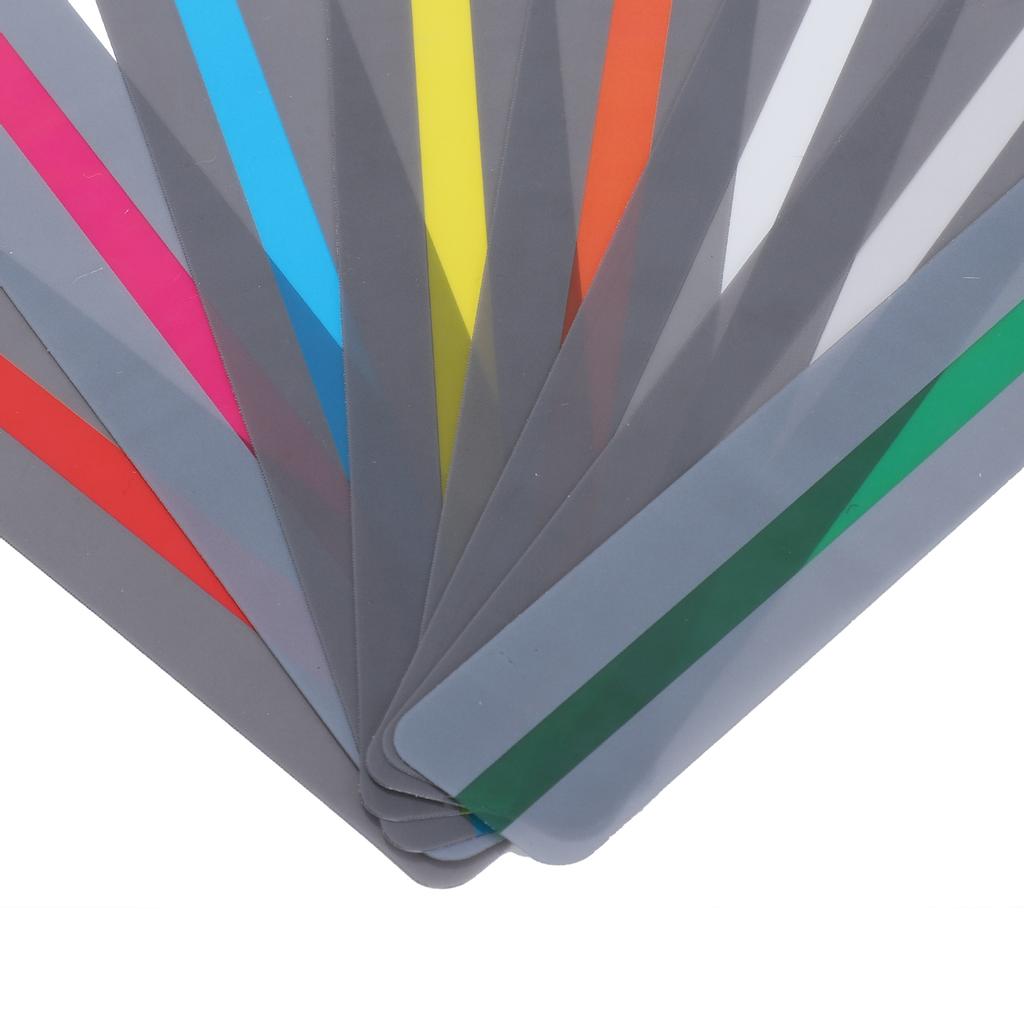 8Pcs Reading Strips Guided Highlight Colored Overlays Bookmark Plastic Tool Small