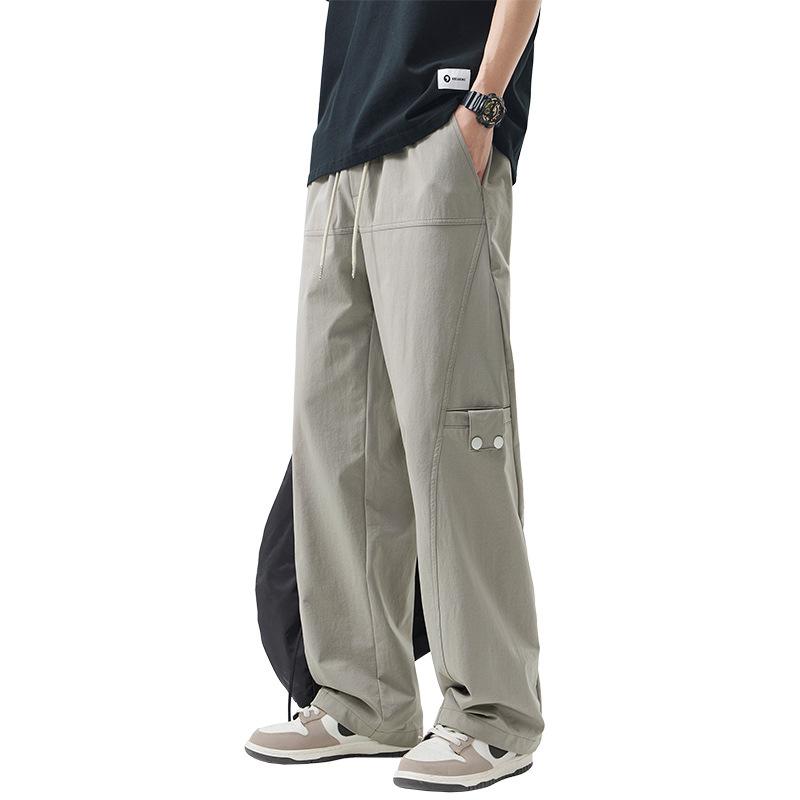 Heavy new straight overalls men's spring and autumn new American loose casual trousers trendy paratrooper pants
