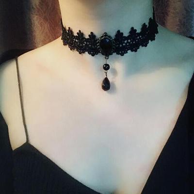 1Pckorean Fashion Velvet Choker Necklace For Women Vintage Sexy Lace Necklace With Pendants Gothic Girl Neck Jewelry Accessories