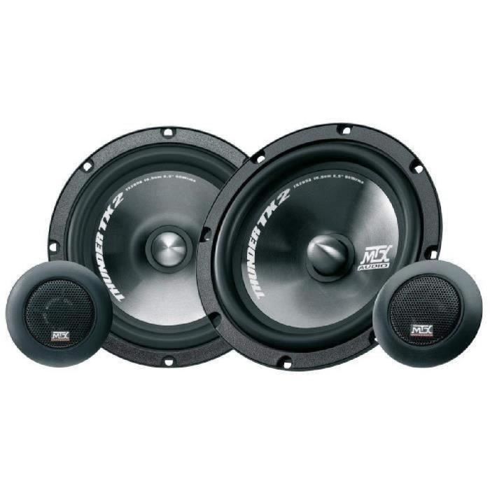MTX TX265S Auto-Lautsprecher 2-Wege-Komponentensystem 16,5cm 65W RMS 4O Neodym-Hochtöner 25mm Seidenkalotte Polypropylen-Membran