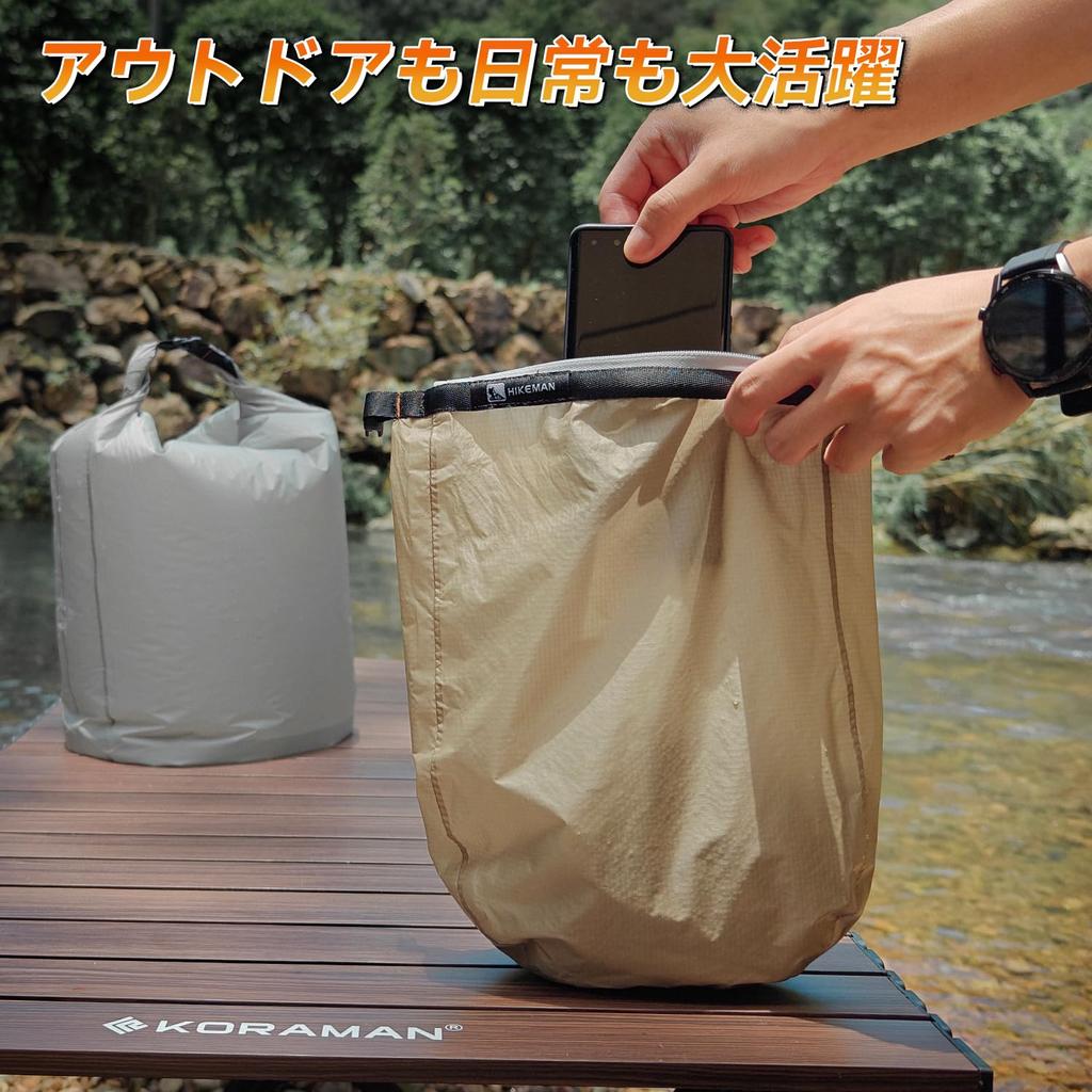 Large Waterproof Dry Stuff Set of 3 Water Resistant to Over Durable 20D Nylon Perfect for Outdoor and Everyday Storage Capacity, Lightweight, Bags,