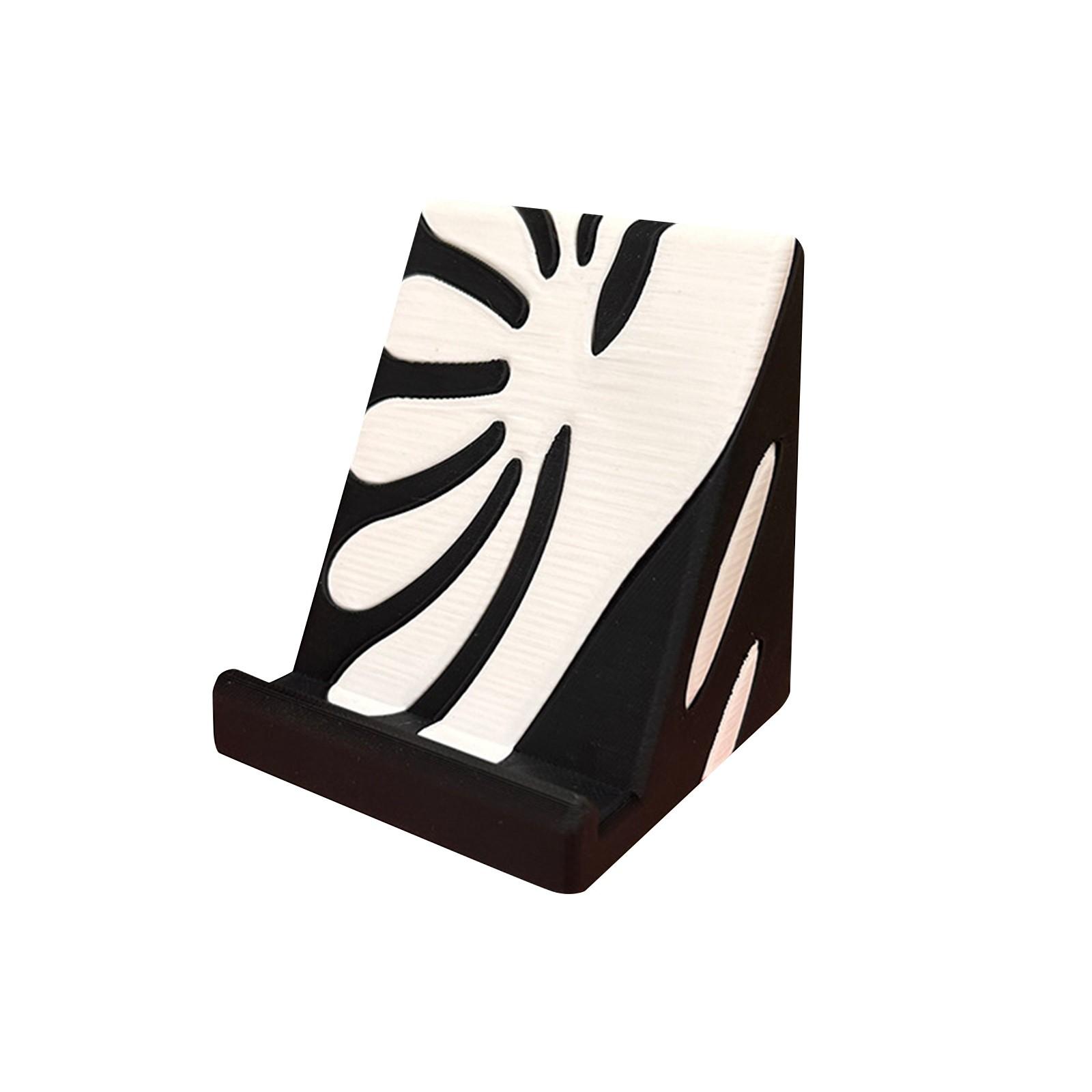 3D Printed Minimalist Mobile Phone Stand Desktop Holder Compatible with Various Smartphones and Small Devices Durable and Lightweight Design чёрный
