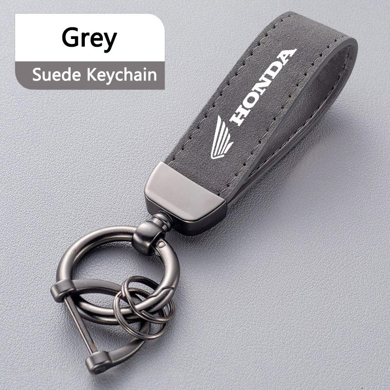 For Honda CB CB400 CB650F CBF Africa Twin CRF1100L CRF 1100 Suede Motorcycle Logo Keychain Keyring Key Chain Lanyard Accessories XK6