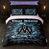 Olympique Marseille FC Custom Name Text Bedding Set 1 Duvet Cover+2 Pillowcases Soccer Logo Personalized Gift For Special Occasion Bedroom Decor