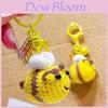Plush Bee Keychain With Hook For Car Keys And Bags