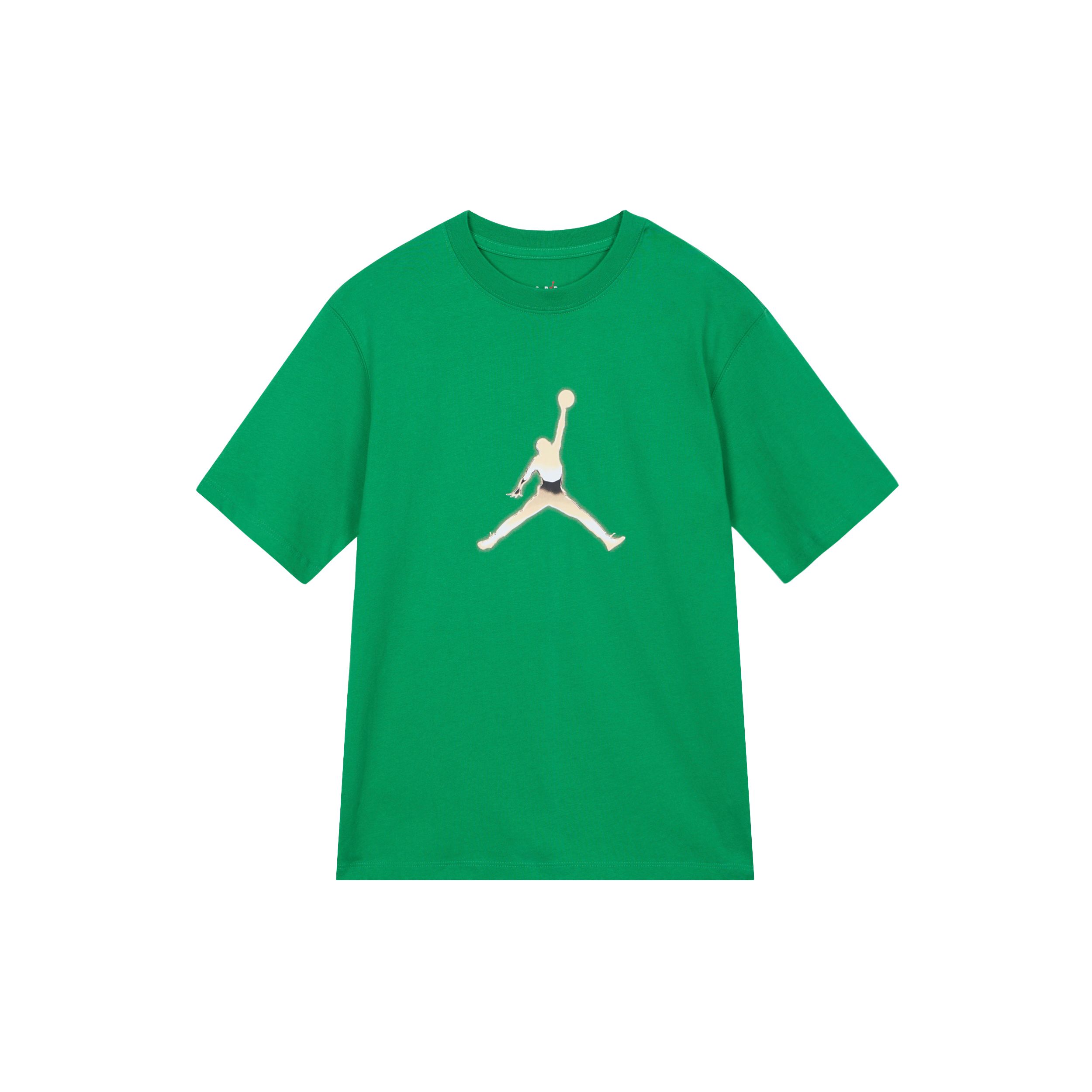 

Jordan Футболка женская с коротким рукавом и заниженной линией плеч, дышащая, с логотипом, с круглым вырезом, зеленая FJ2511-310 M