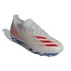 adidas X Ghosted 3 Round Toe Lace-Up MG (Rubber Short Studs) Durable Soccer Shoes Men Soccer Shoes Gray Red G54839