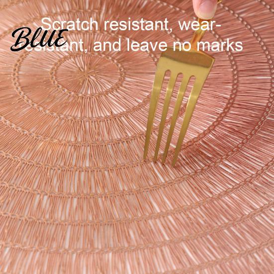Easy Clean Placemats Mat Wear-Resistant Placemat Resistant Heat Reusable PVC Dining Table Stain-proof Stain-Proof for Home Kitchen Protection Mats