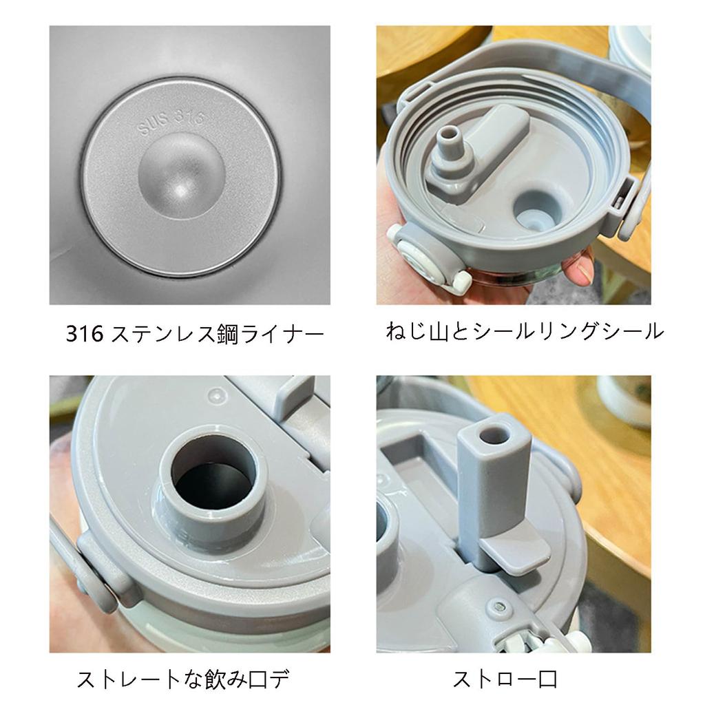 Water Bottle Liters Heat Cold Direct Includes Dual Thermos Easy to Thermal Stainless Steel Bottle 1000ml Portable green 1.2 Stylish, Retaining, Light,