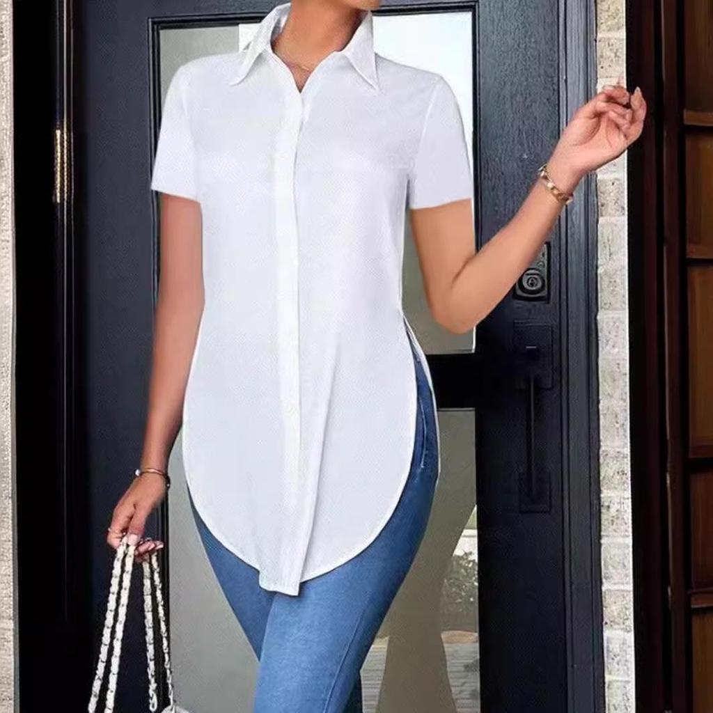 2026 Summer Fashion Women's Polo Collar Blouse