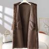 Women's Stand Collar Fur Coat Solid Color Thickened Fur Overcoat  Long Fur Coat