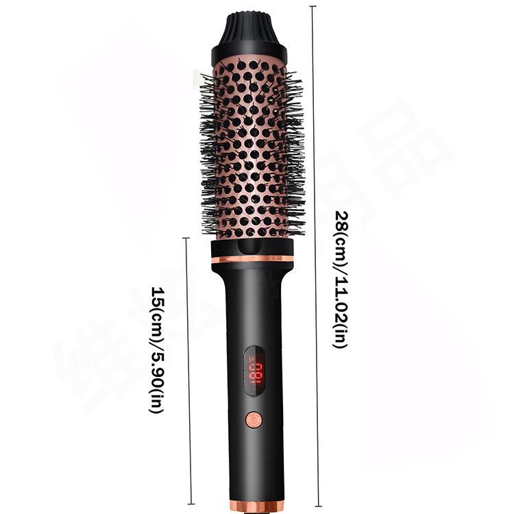 

Dual-Use Hot Comb & Curling Iron: Straighten & Curl with Negative Ion Roller for Healthy Hair (CE Certified) US Plug (Not for Domestic Use)