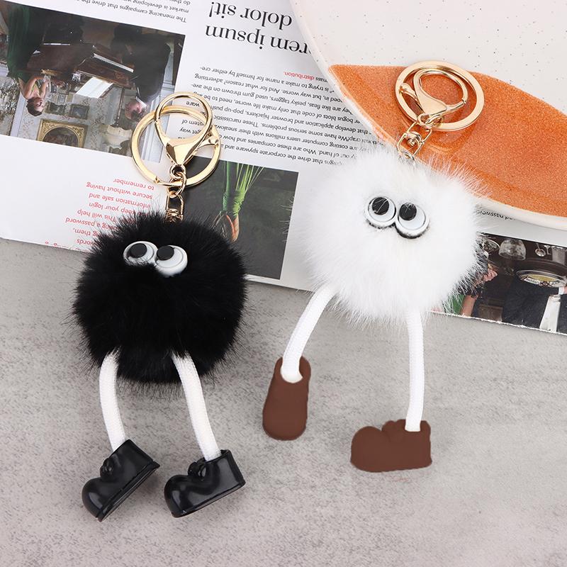 Küçük Briket Peluş Anahtarlık Kömür Topu Kolye Anahtarlık Sırt Çantası Araba Takılar