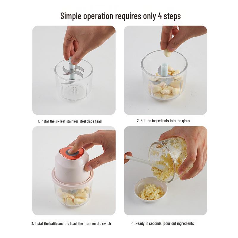 Electric Food Processor & Meat Grinder - Garlic Mincer, Masher, Stirrer, Paste Maker, Chopper for Baby Food.