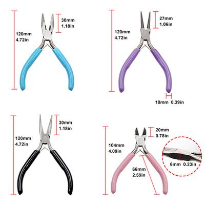 Jewelry Making Plier Needle Nose Chain Nose Round Nose & Wire Cutter for Jewelry Repair Tool