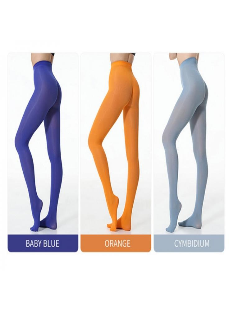 45-65Kg Women Plus Size Sexy Tights Knitted Green Dancing 40D Color Pantyhose New Stockings Leggings Fashion Girl White Socks