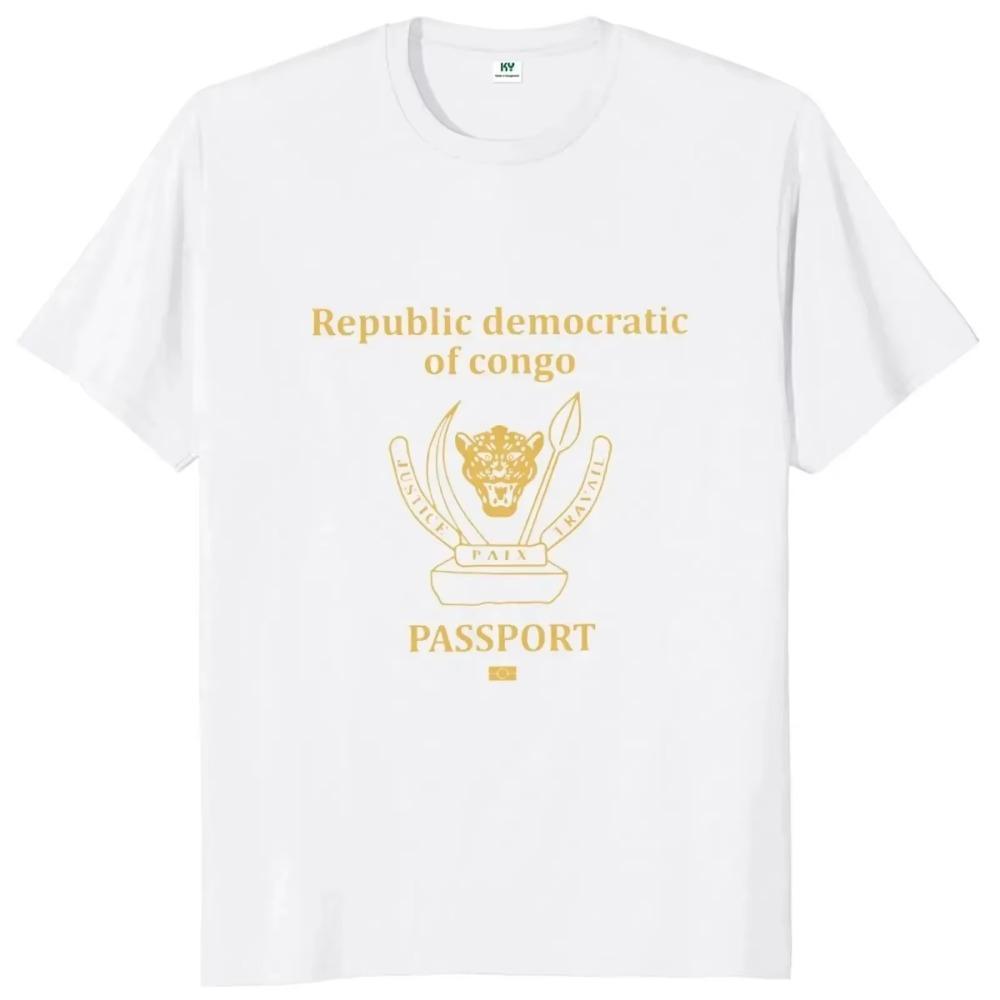 DRC Passport Congo T Shirt Congo Lovers T-Shirt 100% Cotton Casual Tee Shirts