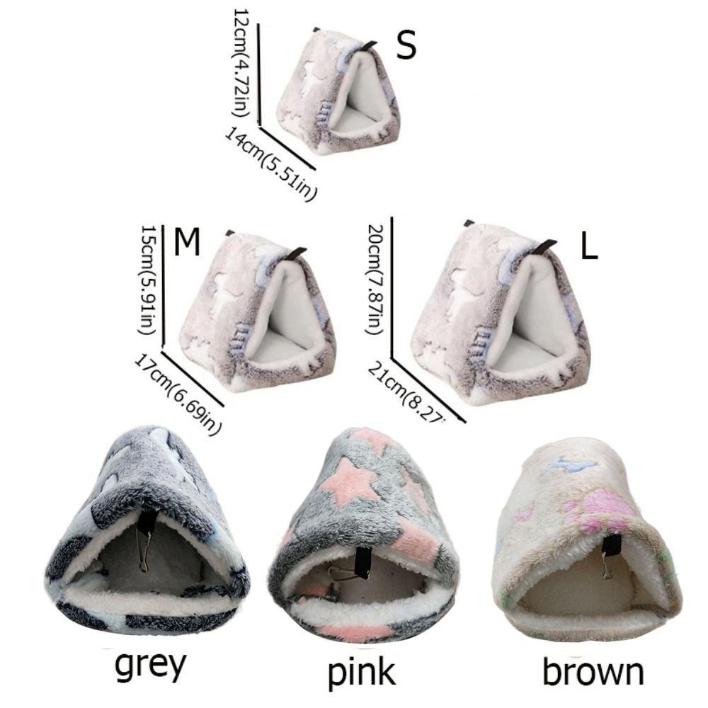 Thickened Hamster Plush Hammock Semi-enclosed Hamster Hanging Nest Parrot House  for Pet Cage