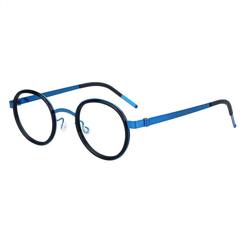 Denmark Brand 1011 Round Glasses Frame Men Women Titanium Acetate Ultralight Eyeglasses Fashion Vintage Screwless Eyewear Optic